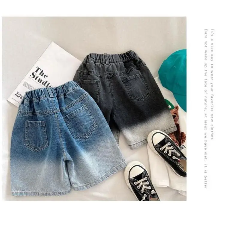 Baby Denim Shorts Boys\' Shorts Summer Handsome Boys\' Fashion Gradient Shorts Children Pants