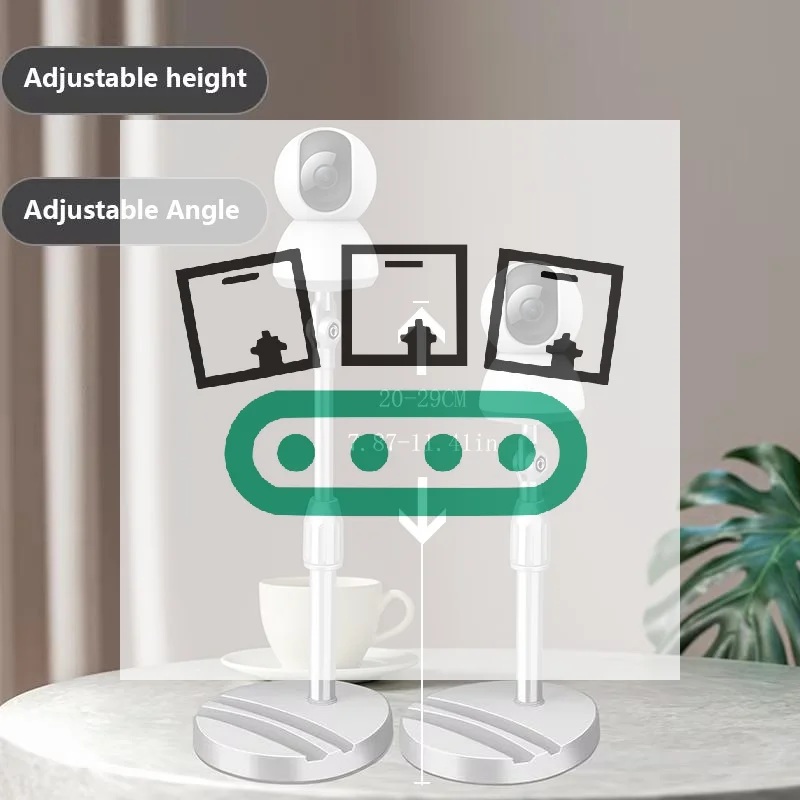 Desktop Adjustable-angle Monitoring Stand Extendable Camera Base, 1/4