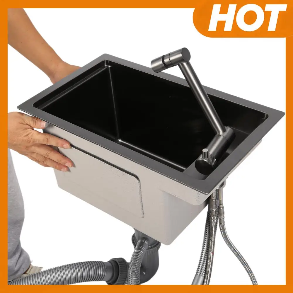 

16.9 X 9.8 X 8.7 Inch Small Kitchen Sink Undermount Single Bowl Kitchen Sink with Faucet 304 Stainless Steel for Small Space