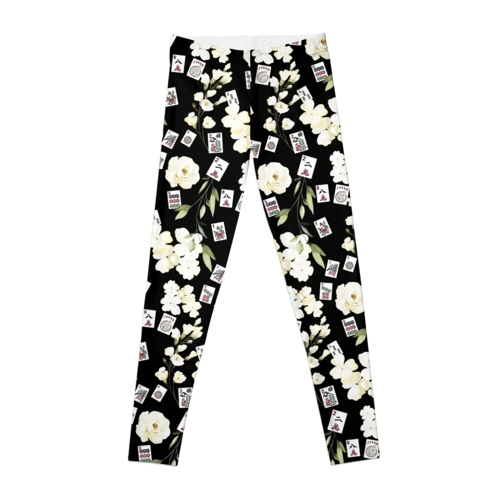 

Floral MahJong Leggings Women's fitness Leginsy push up Womens Leggings