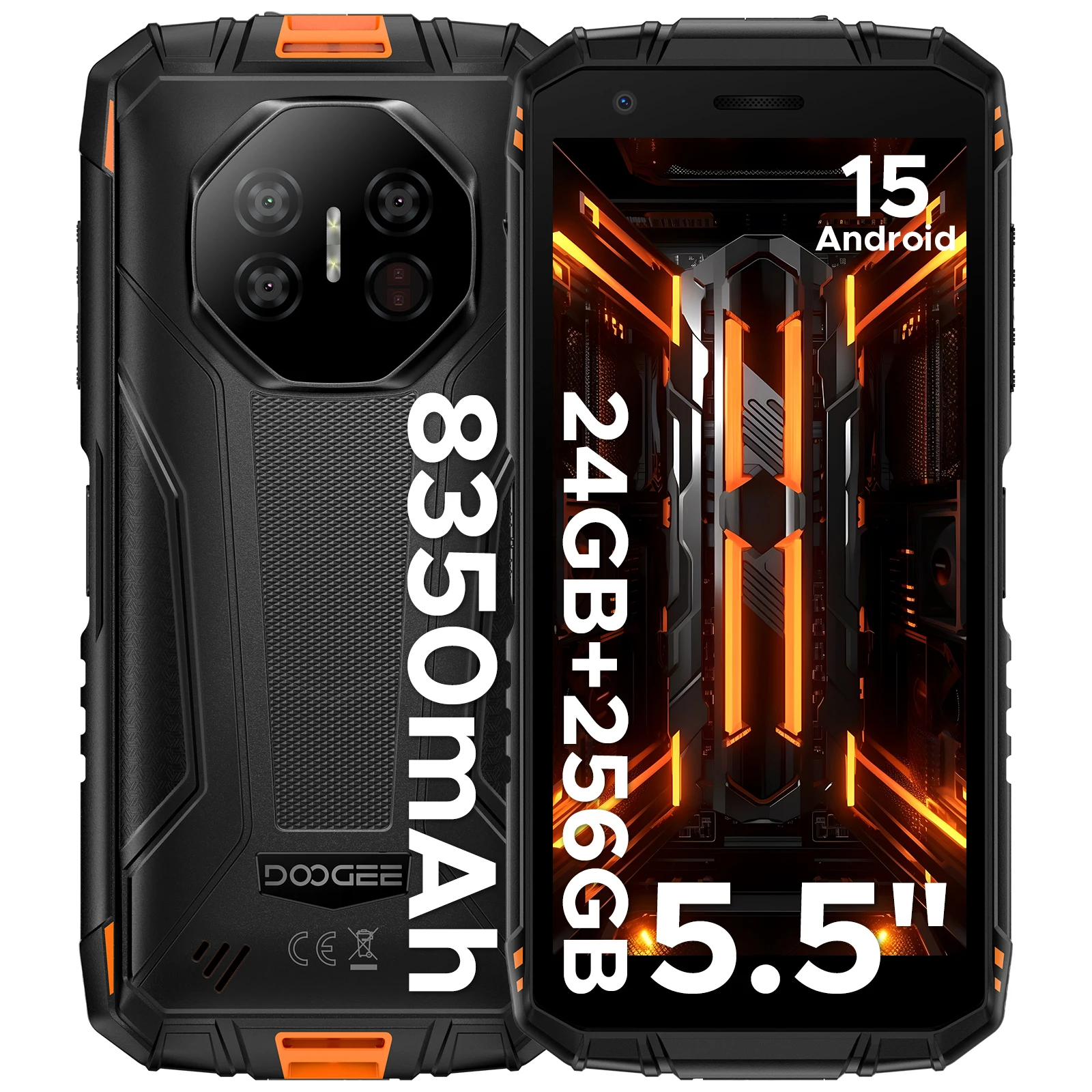 DOOGEE Fire 3 Ultra Rugged Phone Gemini AI Android 15 8350mAh