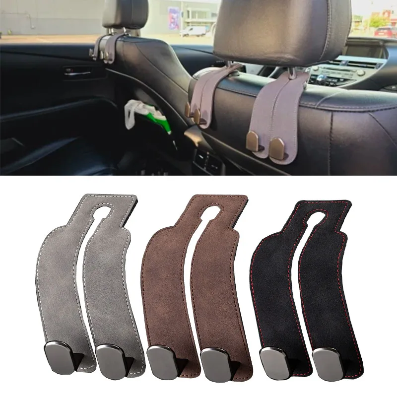 

Universal Car Headrest Hook Front Rear Seat Storage Hanging Dual Hook 20KG Large Load-Bearing Interior Accessories