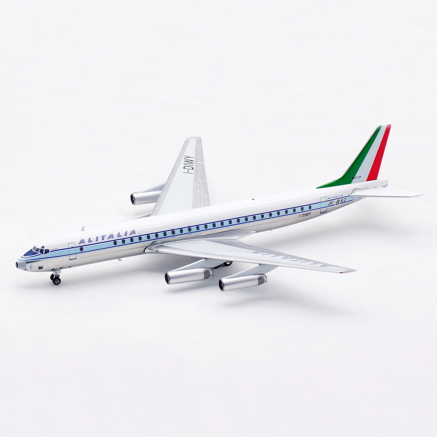 IF862AZ0725P Model Samolotu Kolekcjonerski ze Stopu Metalu, Prezent, INFLIGHT 1:200 Alitalia McDonnell Douglas DC-8-62, Model Samolotu Odlewany, I-DIWY