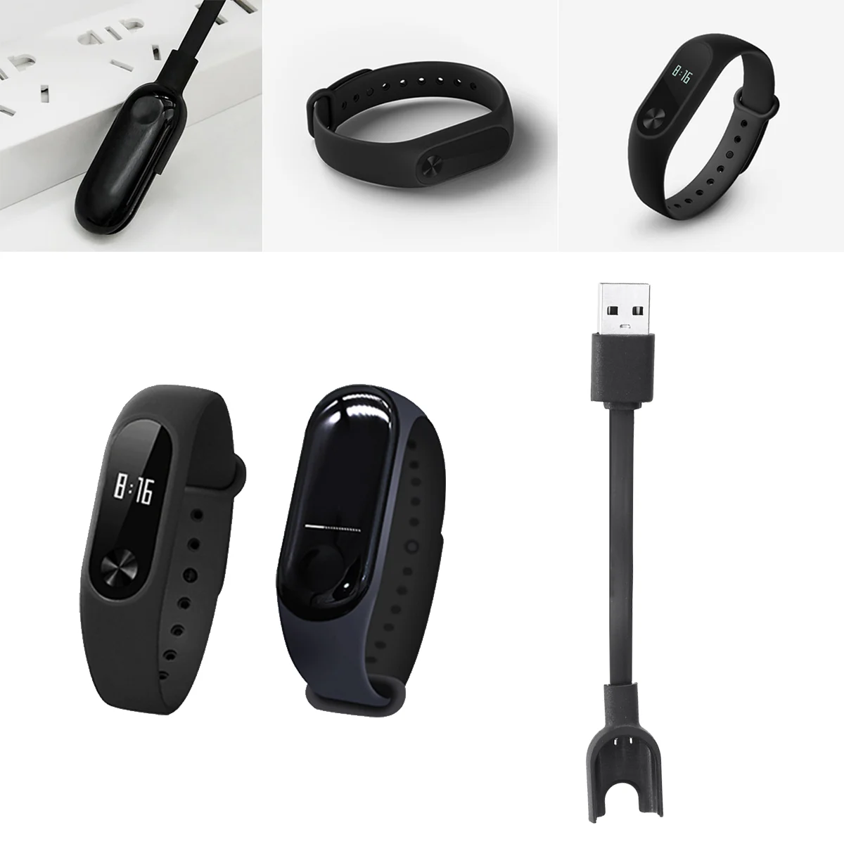 2 Pcs for Smart Bracelet Wristband Intelligent USB Charging Cable Cord Wire