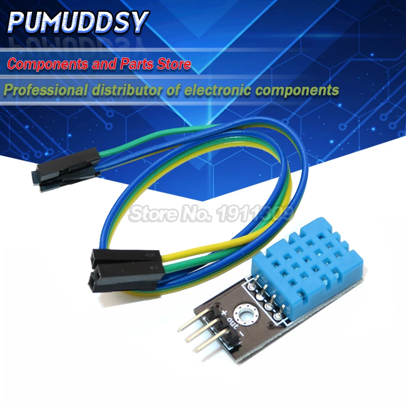 New Temperature and Relative Humidity Sensor DHT11 Module with Cable for Diy Kit