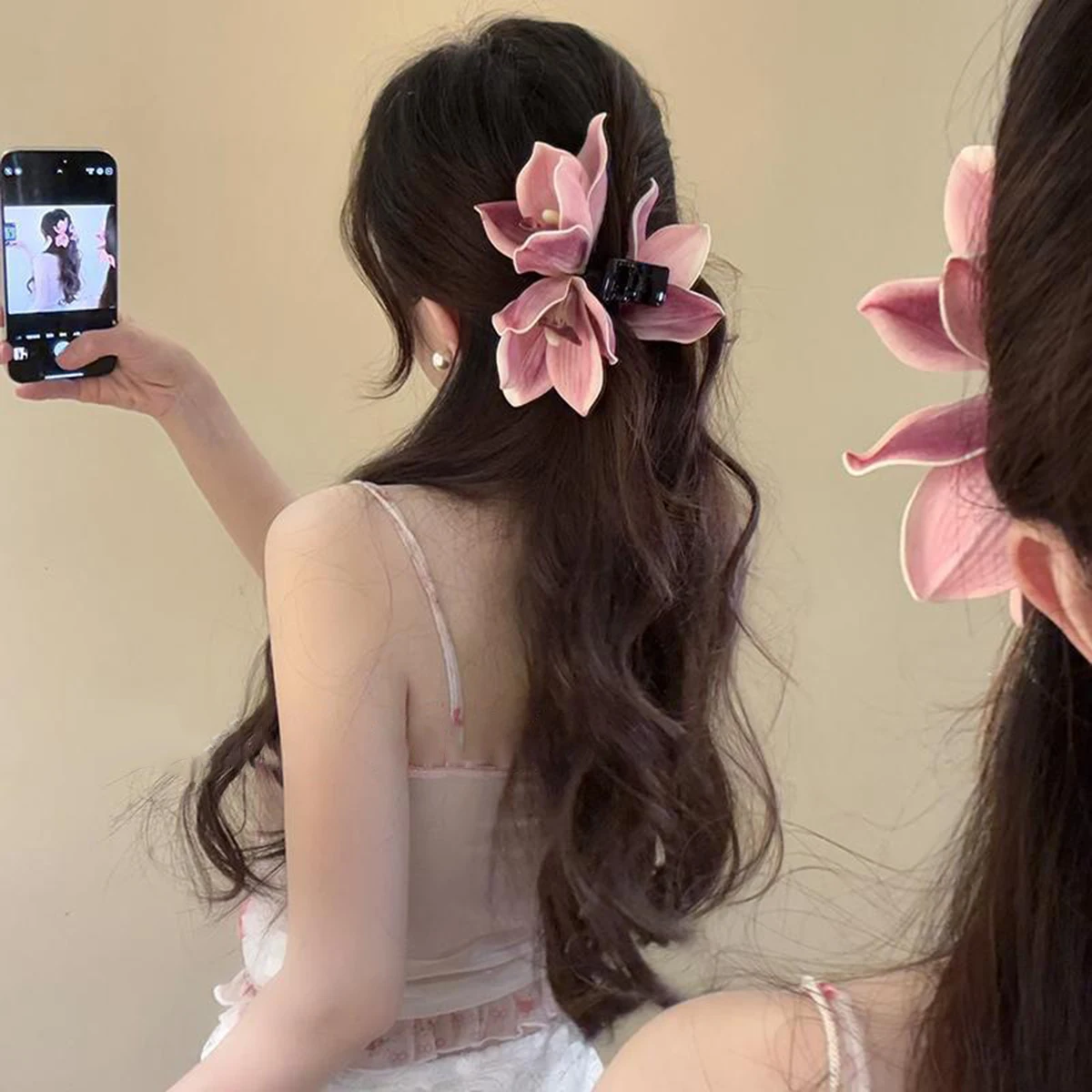 

Заколка для волос с имитацией цветка, женский праздничный зажим, зажим в виде акулы, изысканные аксессуары для волос, модная заколка для волос