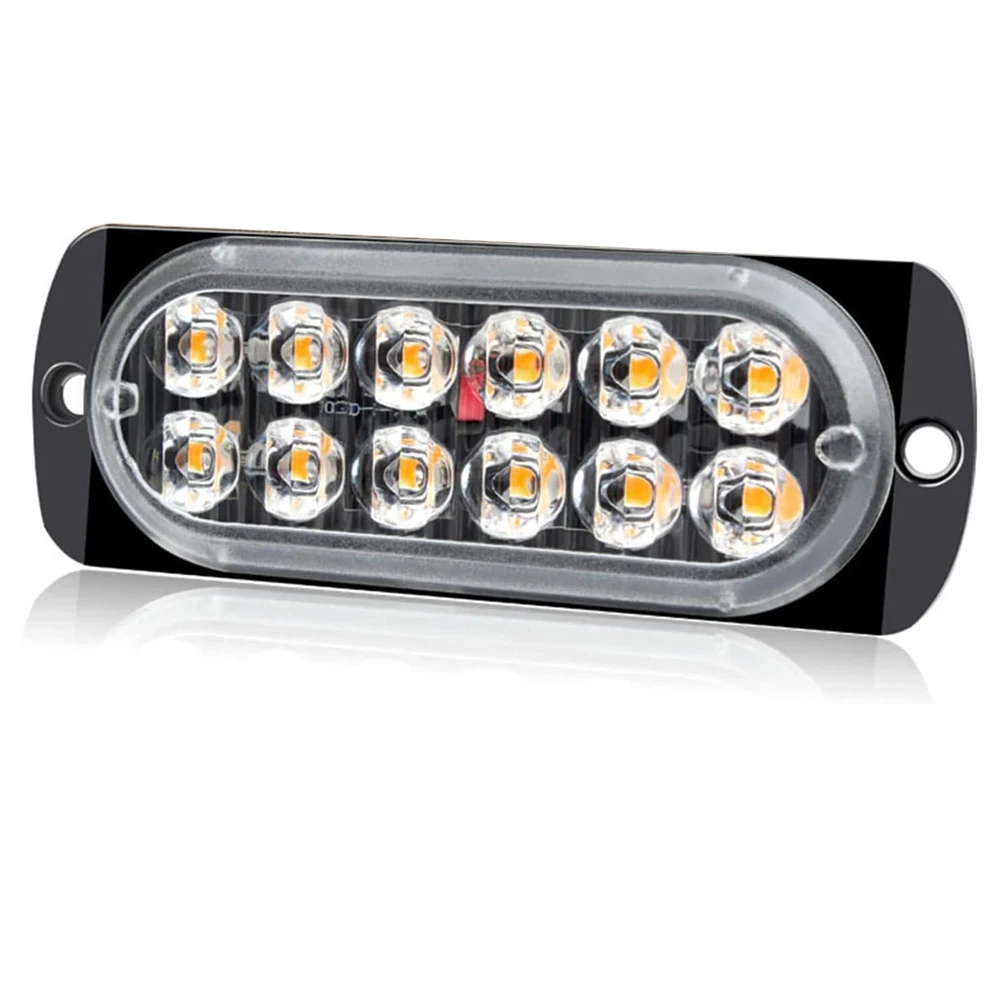 Luz estroboscópica de advertencia LED 4 en 1, ámbar, rojo, azul, 12V, 24V, rejilla delantera para camión y coche, lámparas de señal de Flash de emergencia, estroboscopio automático