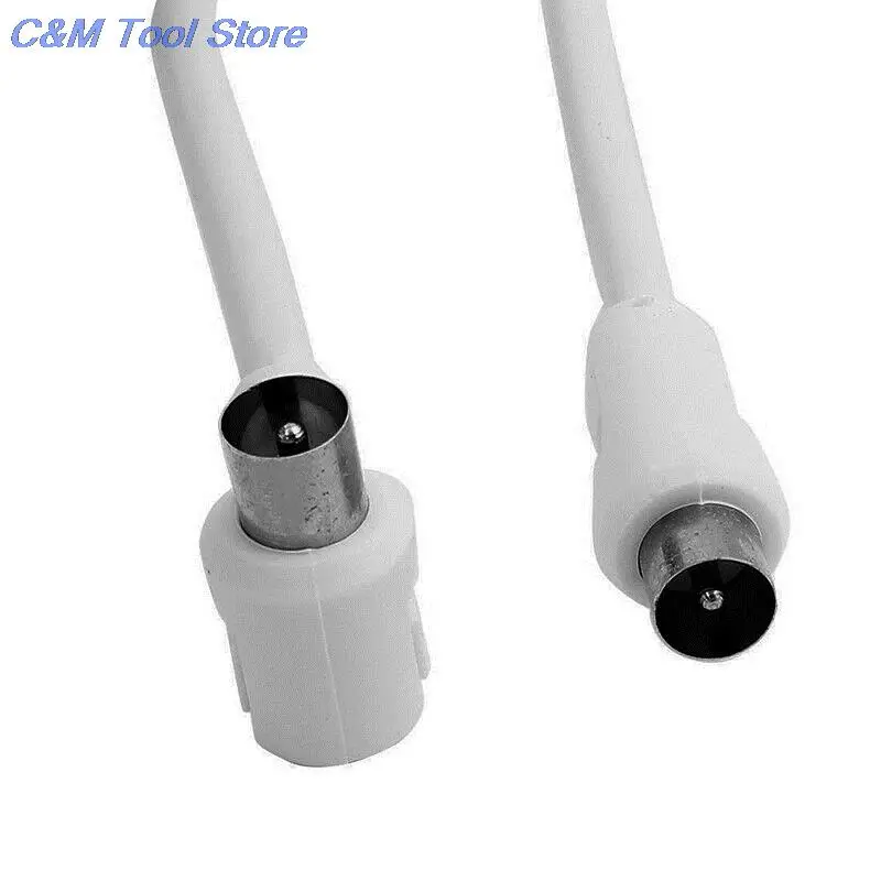 

1Pc Antenna Aerial Lead Cable Male to Male White RF single Coax Cable TV RF cable 1m 1.5m 2m RCA Coaxial