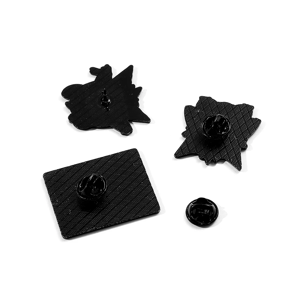 5 Pcs Creative Bandage Pikachu Brooch Set Personalize Gengar Enamel Pins Backpack Clothes Jewelry Metal Emblem Accessories Gift