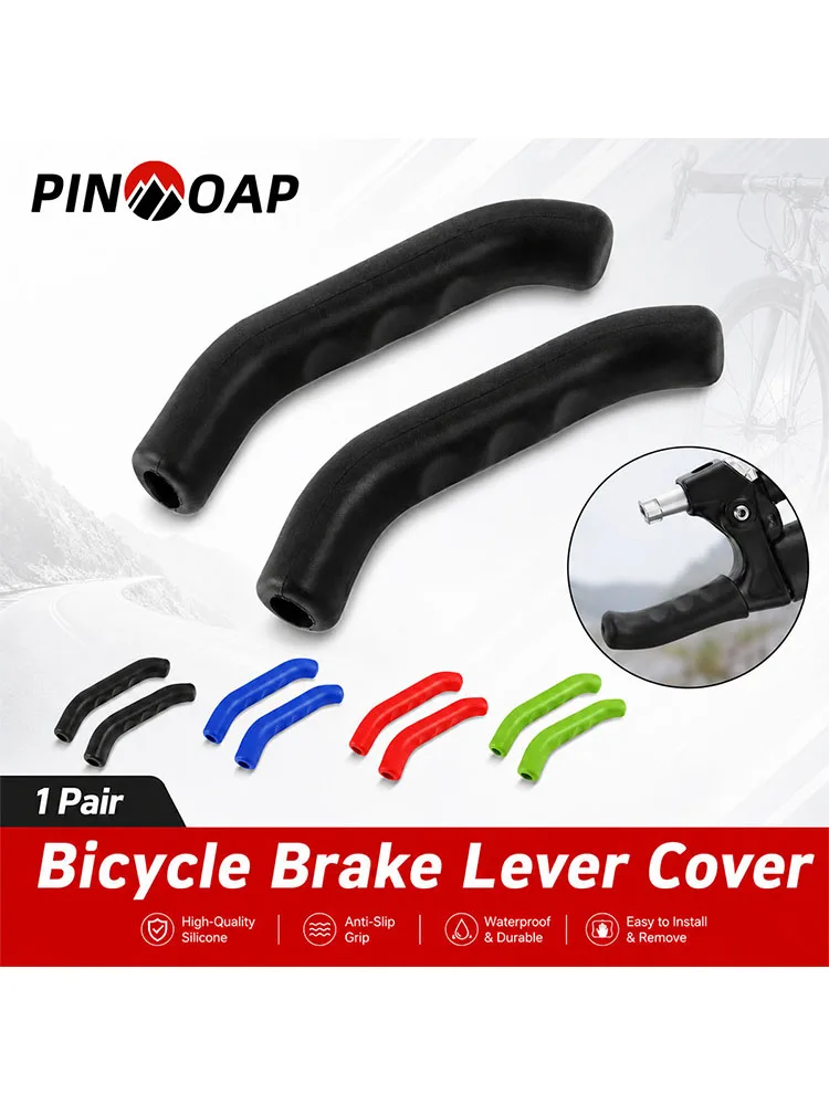 AliExpress pinmoap PINMOAP 2PCS Bike Brake Handle Silicone Cover Durable Lever Sleeve Anti Slip Shock Absorb Grip Protector Road Bicycle Accessorie