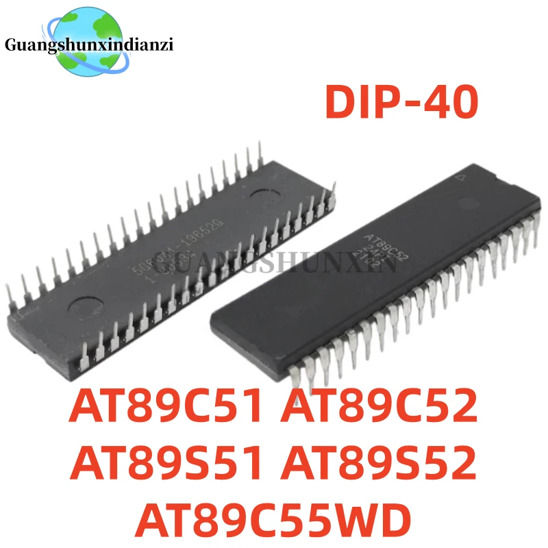 5PCS NEW AT89C51 AT89C52 AT89S51 AT89S52 AT89C55WD DIP-40 AT89C51 -24PI AT89C52 -24PI AT89S51 -24PI AT89S52 -24PI