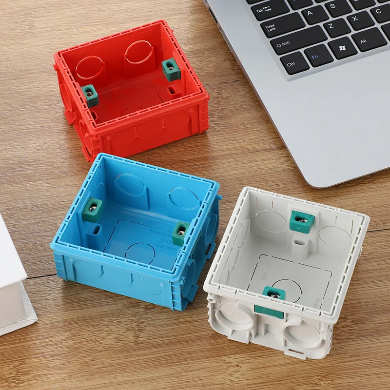 

Pre Embedded Bottom Box Household Integrated Punching Assembly Box Switch Socket Concealed Junction Box 86 Type PVC Bottom Box