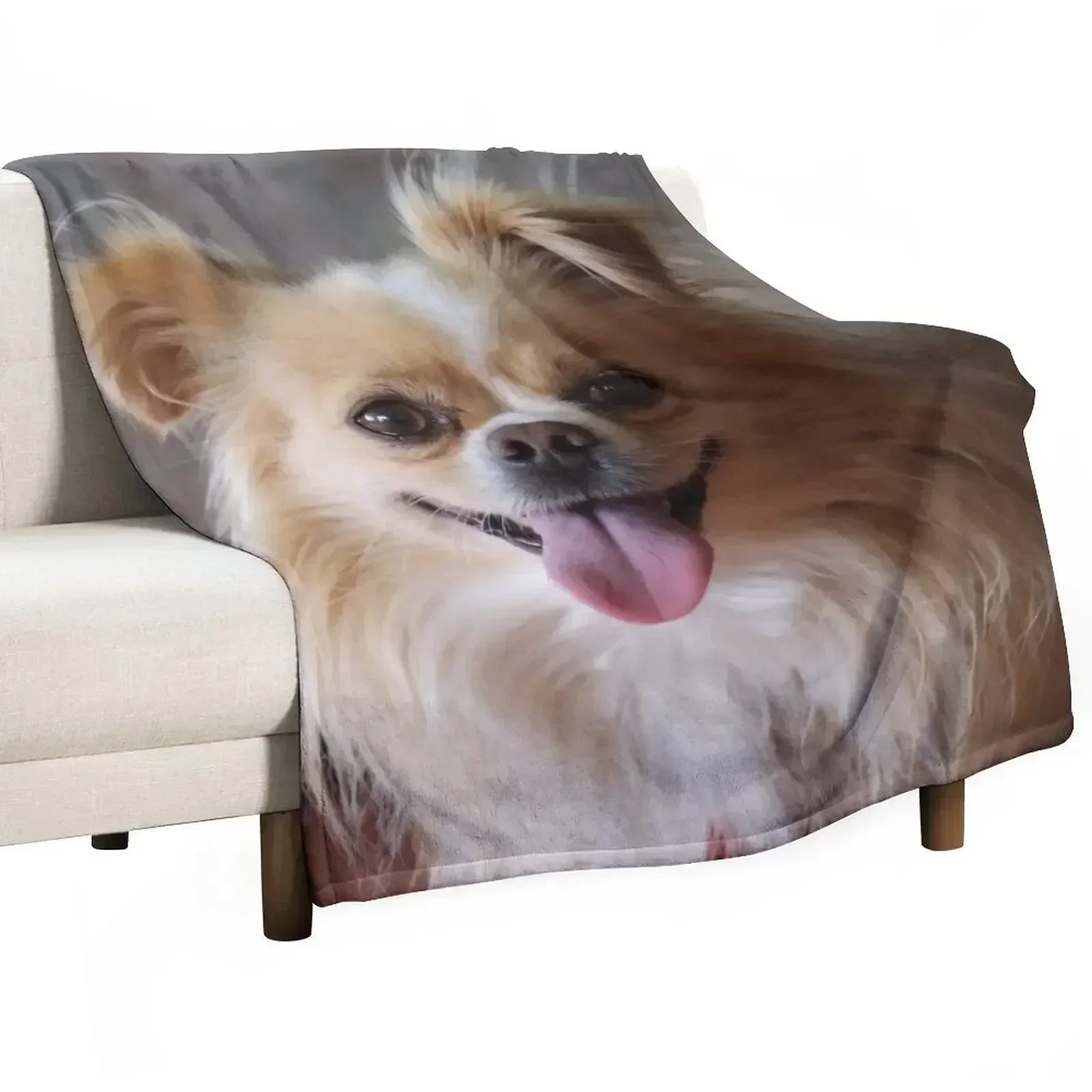 Cute Chihuahua mix doggy Throw Blanket Sofa Thermals For Travel Blankets