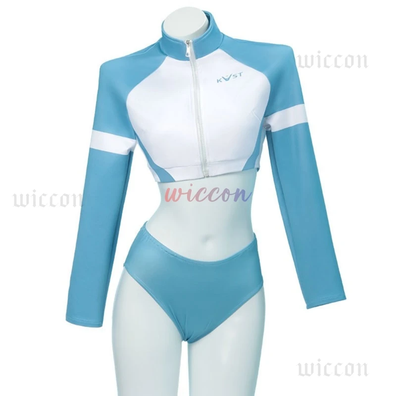 Игра Синий Архив Sorai Saki Косплей Костюм Купальники Униформа Костюм Парик Купальник Хэллоуин Карнавальная Вечеринка