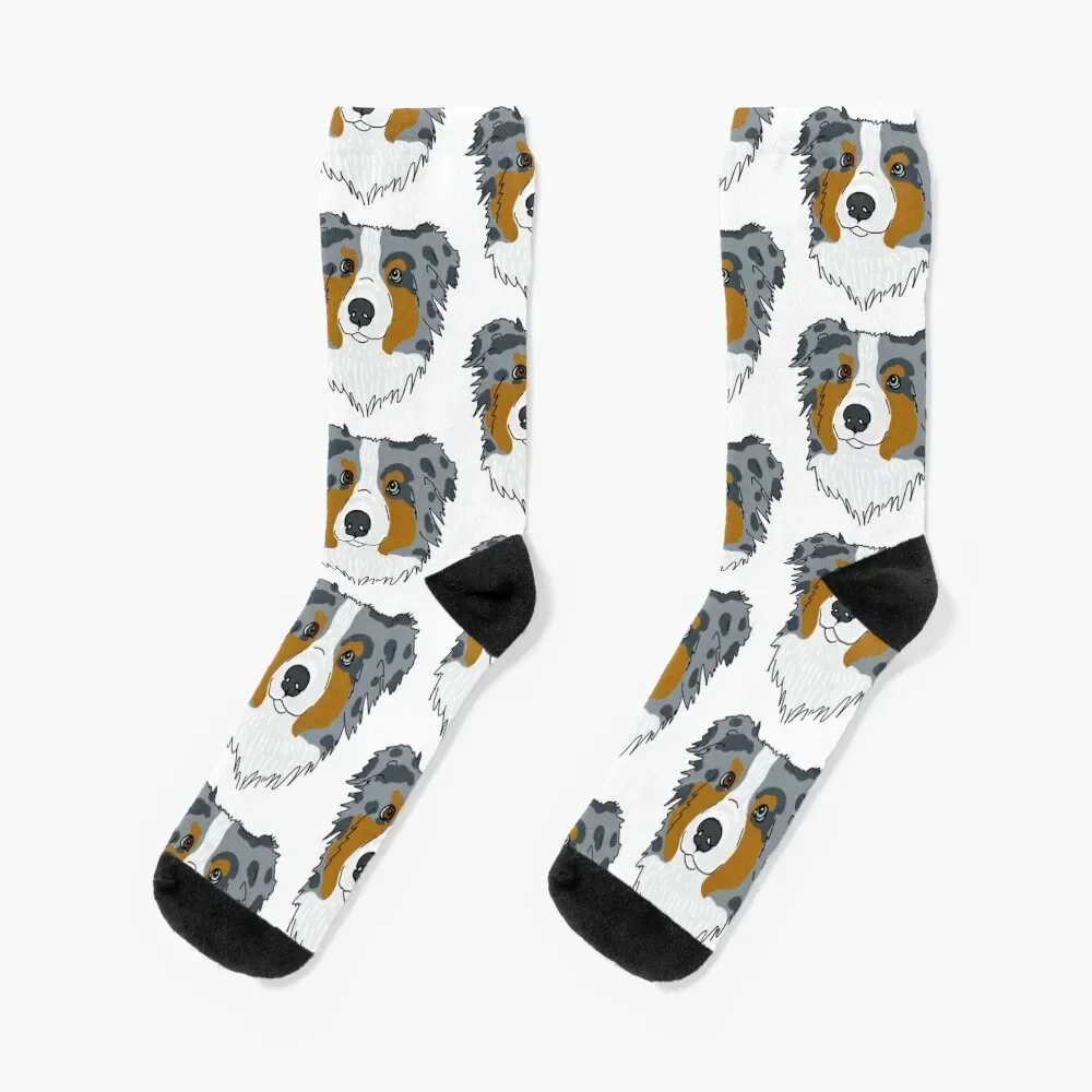 Australian Shepherd Socks cartoon luxury winter gifts halloween Girl'S Socks Men's