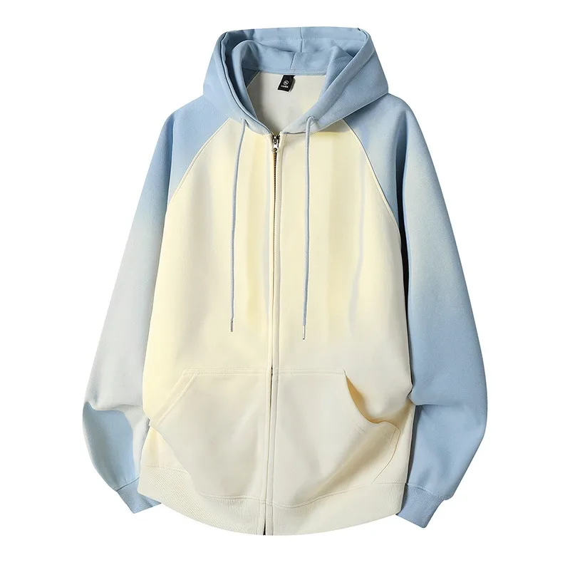 

Пуловер контрастного цвета, повседневная осенне-зимняя лоскутная толстовка с капюшоном для мужчин, свободный топ в корейском стиле