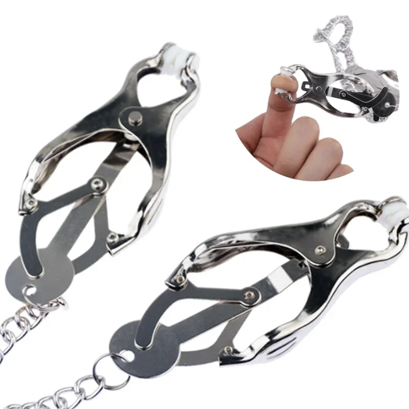 Bondage Gear Hard Clover Nipple Clamps Clips Games Sex Toys Adult Products For Women Metal Nipple Clamps Steel Breast Erotic Toy