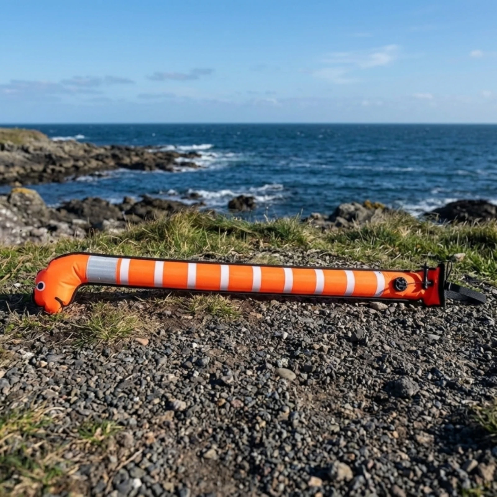 Picture 6: Dive Buoy with Strap High Visibility SMB Safety Sausage Lightweight Diving Equipment Tear Resistant for Scuba Divers, Open Water