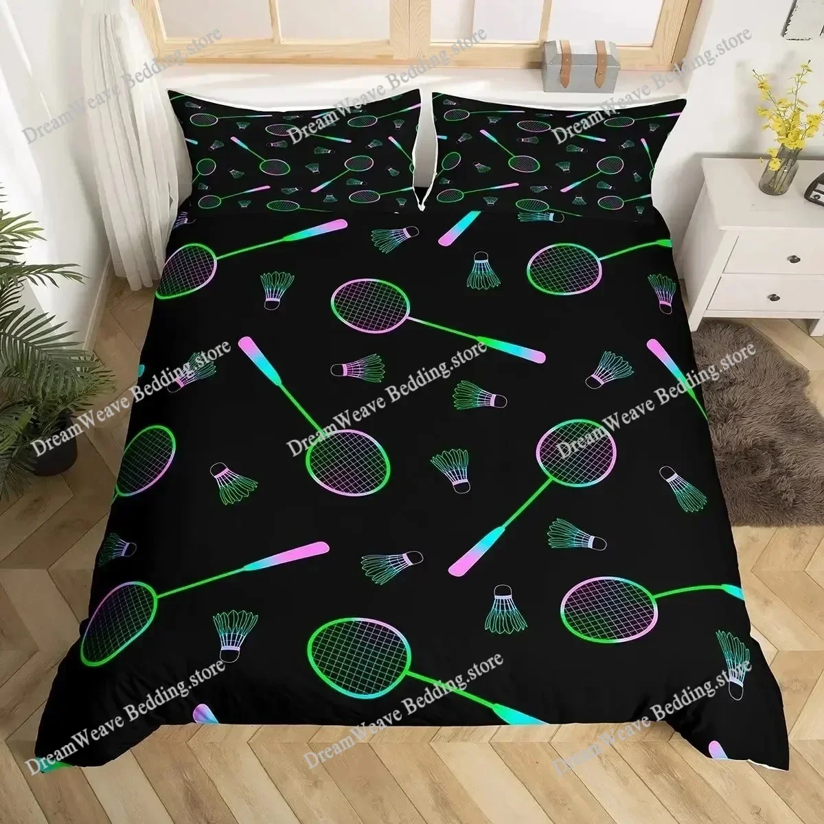 Badminton Bedding Set Duvet Cover 3d Bedding Fashion Design Decoration King Duvet Cover Set Double Bed Set Bedding Sets963