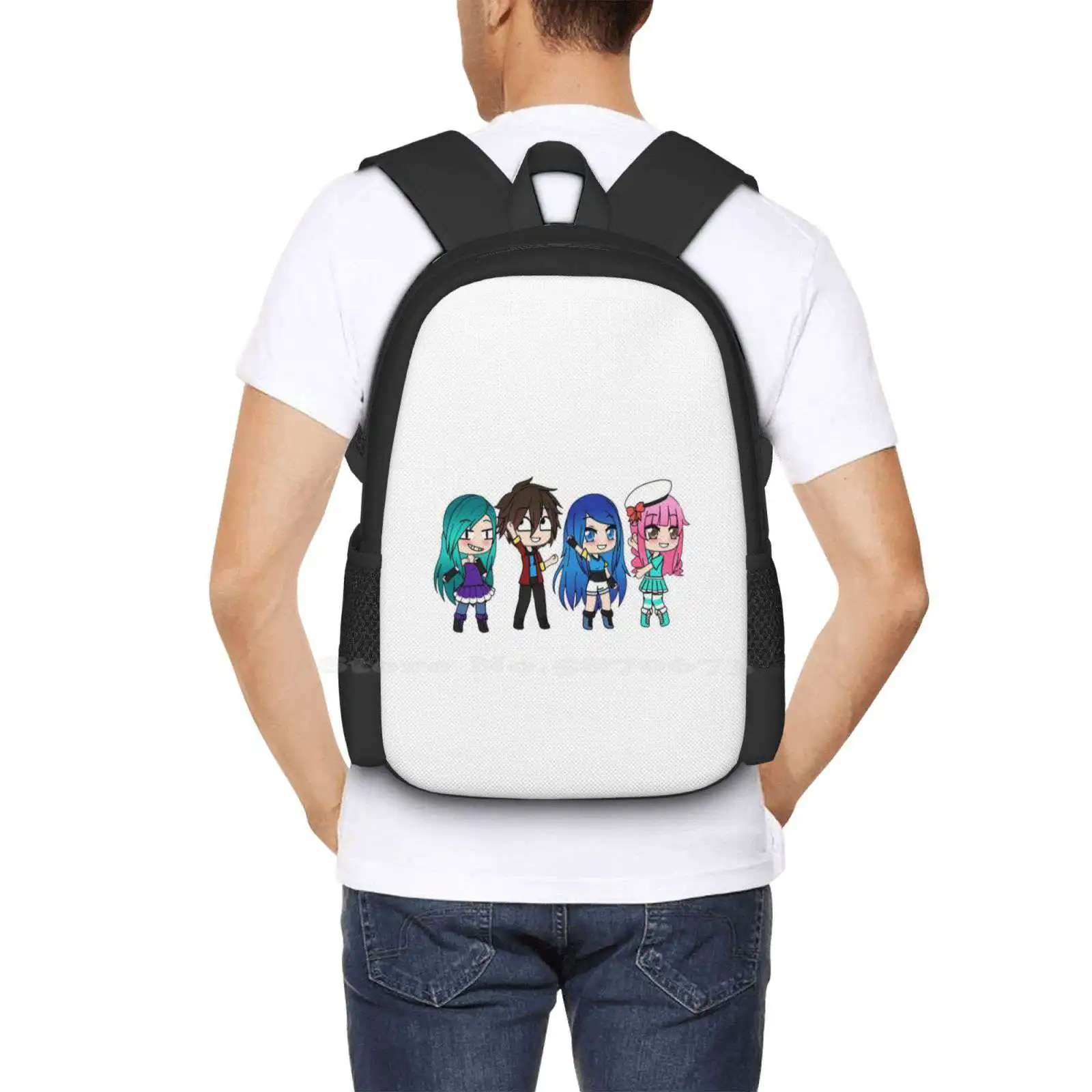 Funneh And The Krew-Funny Fashion Pattern Design Travel Laptop School Backpack Bag Funneh Gaming Krew Gaming