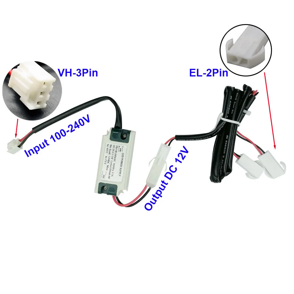 1x Kitchen Cooker Range Hood Light Driver 12V DC 4W Voltage Converter Input 100-240V Cupboard Light Driver Voltage Transformer