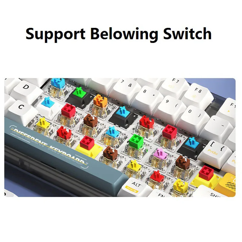 21 Keys Butterfly Cat Shape Transparent PC Material White Pink Black Blue Transparent Keycap for Mechanical Keyboard