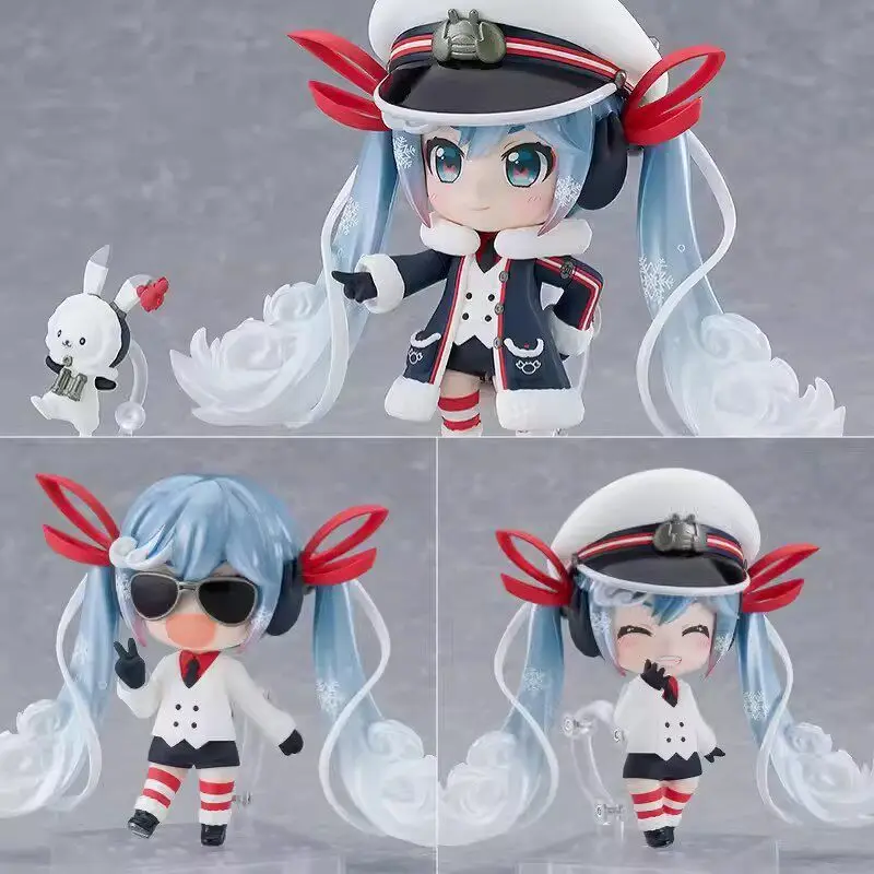 q-バージョン初音ミク-1800-雪ミク関節可動アクションフィギュアデスクトップ装飾装飾品コレクタブルモデルキットおもちゃサプライズギフト