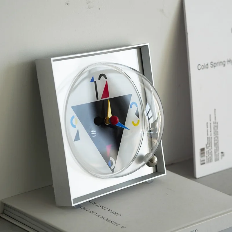 

Bauhaus Wall Clock Mid-Century Modern Silent Timepiece Luxury Living Room Decor Minimalist Tabletop Display Table Clocks