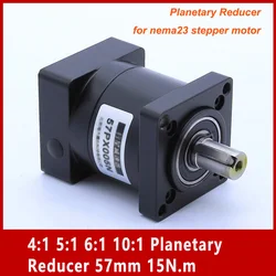 4:1 5:1 6:1 10:1 Planetary Reducer 57mm 15N.m for Nema23 Stepper Motor 57 Brushless DC BLDC Engine