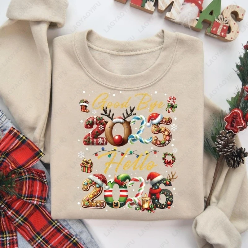 وداعا 2025 مرحبا 2026 خمر السنة الجديدة النص البلوز الرجعية عطلة أرقام الرسم احتفالي ليلة رأس السنة العد التنازلي هوديي