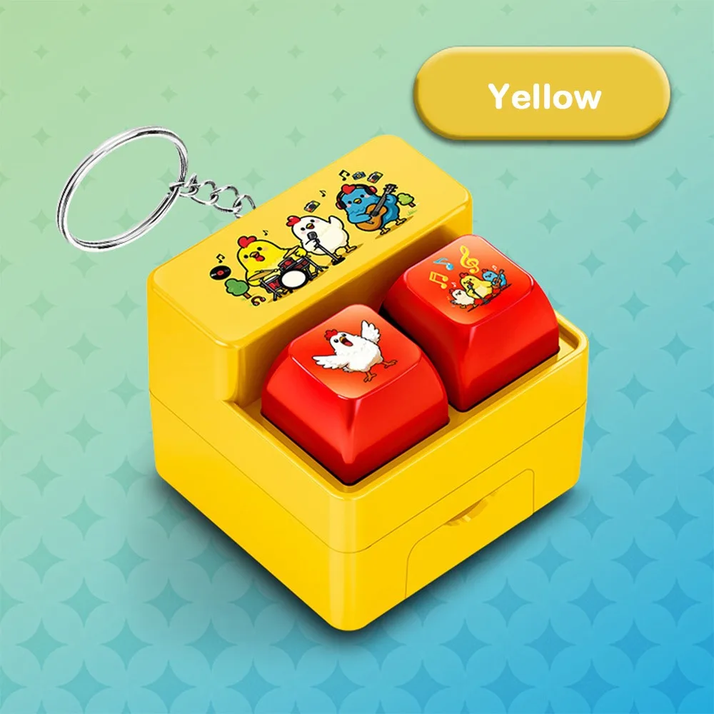 

New Cartoon Keyboard Keychain DIY Keyboard Keycap Mini Animal Keychain Relief Stress Pass The Time Fidget Toys