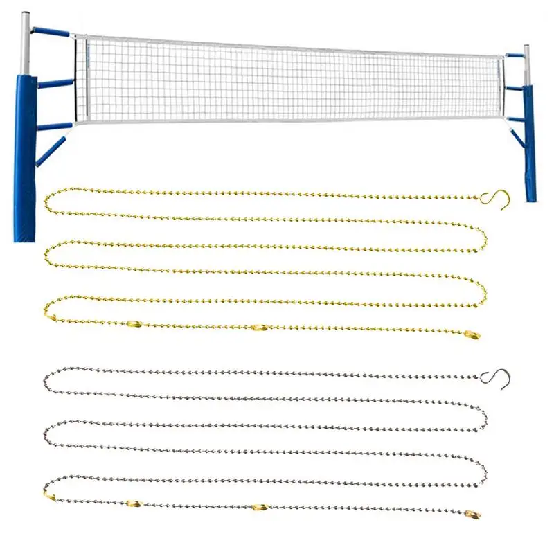 

2.5m Volleyball Net High Chain Volleyball Net Measurement Chain Sinker Chain 2 Pieces of Volleyball Referee Equipment Setting