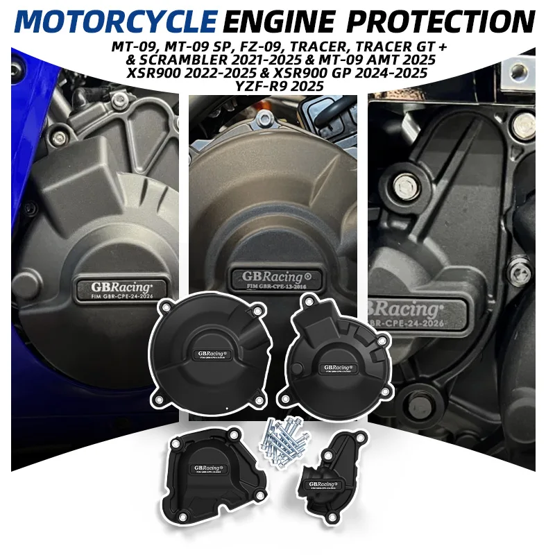 

GBRacing дополнительная защита двигателя мотоцикла для YAMAHA Tracer GT Scrambler YZF-R9 MT-09 ATM 2025 MT-09/SP 2021-2025