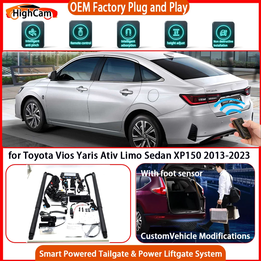 HighCam for Toyota Vios Yaris Ativ Limo Sedan XP150 2013-2023 Powered Tailgate Power Liftgate Tailgate Power Lift Gate Trunk Lid