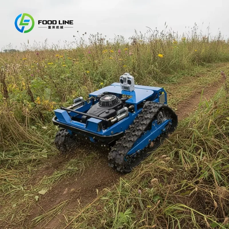 

Track Lawn Mower Electric Battery Operated Self-Propelled Garden Crawler Mower High Efficiency Grass Cutter