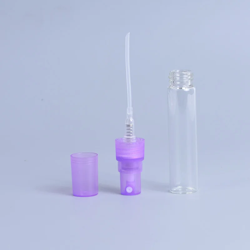 2/3/5/10ml น้ําหอมขวดรีฟิลขวด MINI Atomizer Dispenser แก้วสเปรย์หลากสีขวดกลางแจ้งแบบพกพา Sprayer 10pcs