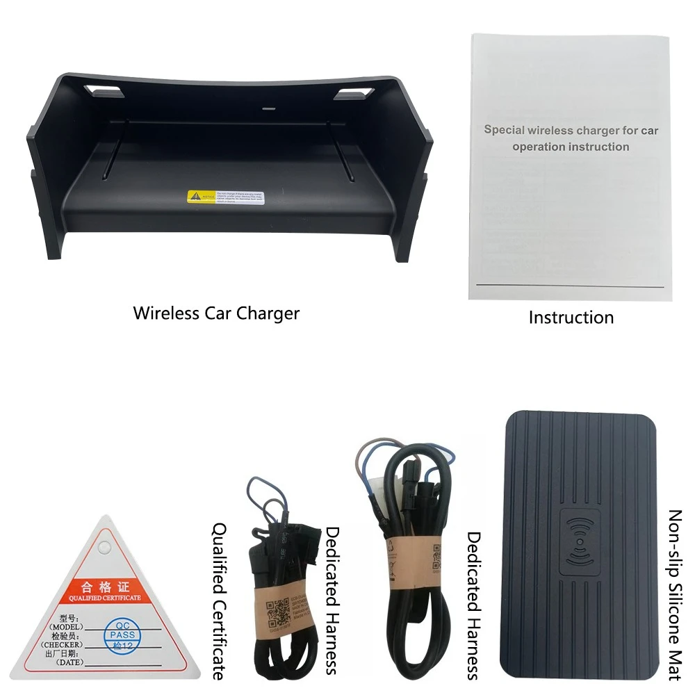 Carregador sem fio do carro para mercedes benz gls/gent/gl/ml 2014-2019 almofada de carregamento rápido inteligente anti-deslizamento suporte do telef