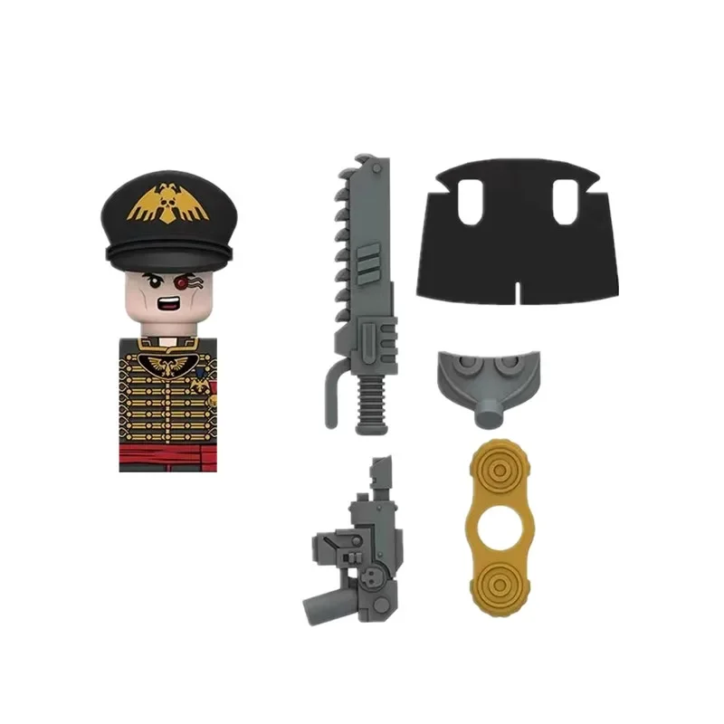 MOC Militärspiel Soldaten Pyro Sergeant Psyker Soldaten Waffen Figuren Blöcke Zubehör Mittelalterliche Ritter Spielzeug Party Geschenk