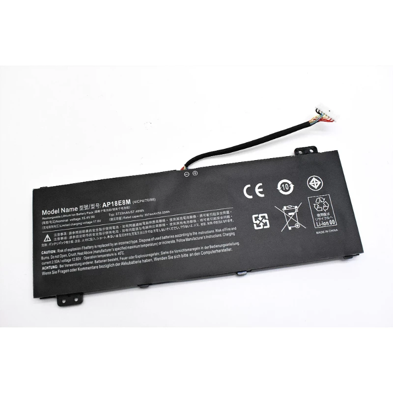 New AP18E8M 15.4V 3733mAh 57.48Wh Replacement Li-ion Laptop Battery for Acer Nitro 5 AN515-54 AN517-51 Nitro 7 AN715-51 Notebook