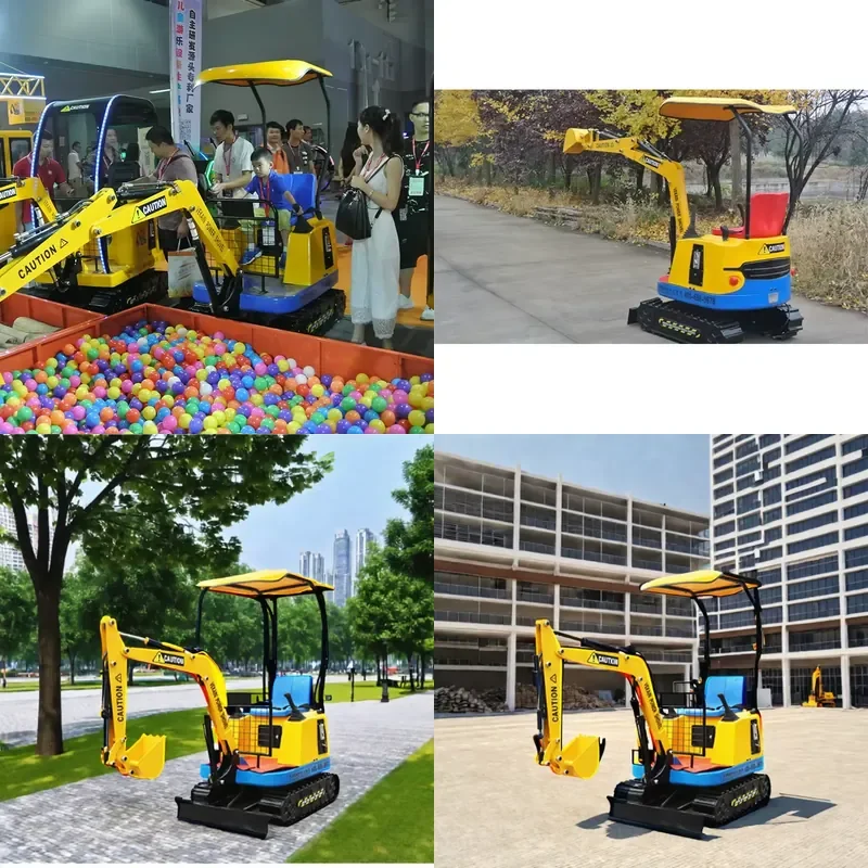 2026Hot Outdoor Playground with New Excavator Simulation Model, Mini Excavator Amusement Facility for Children's
