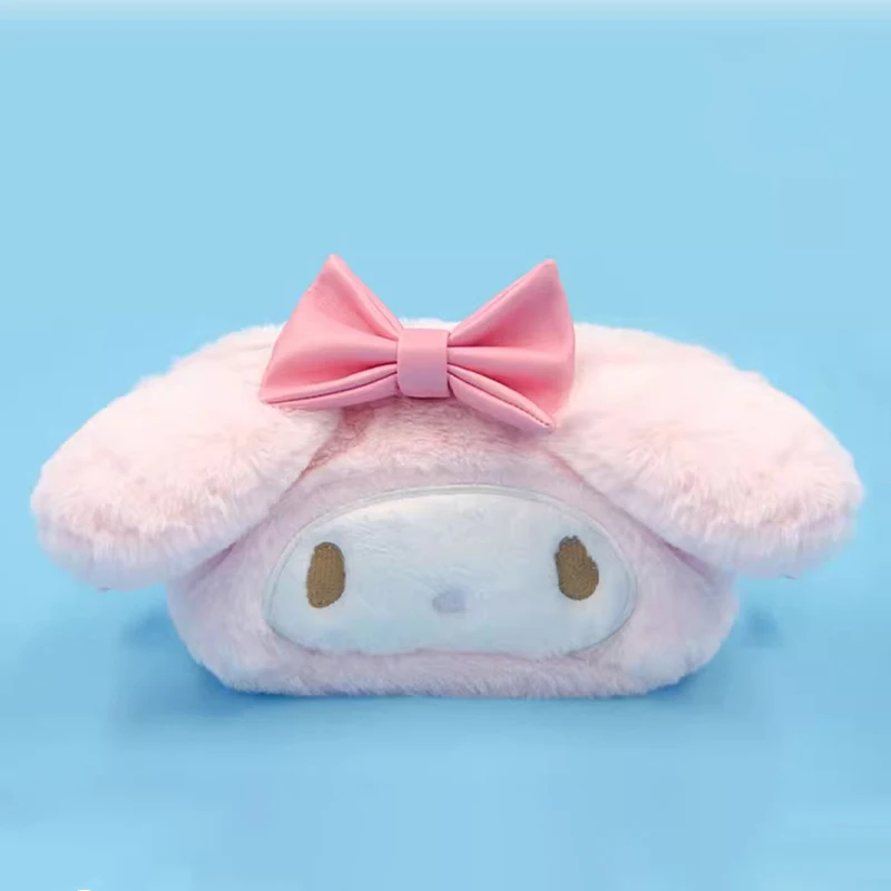 Sanrio My Melody peluche borsa cosmetica borsa Cinnamoroll Kuromi Hangyodon portamonete tasche con coulisse regali di compleanno per ragazze