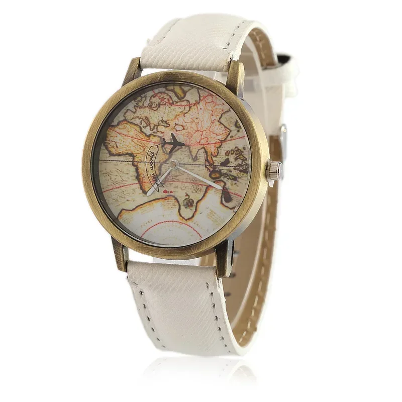 Maps Version Strap Watches Men and Women of The Vintage Canvas Strap Female Clock Dress Gift Reloj Hombre Horloges Relógio