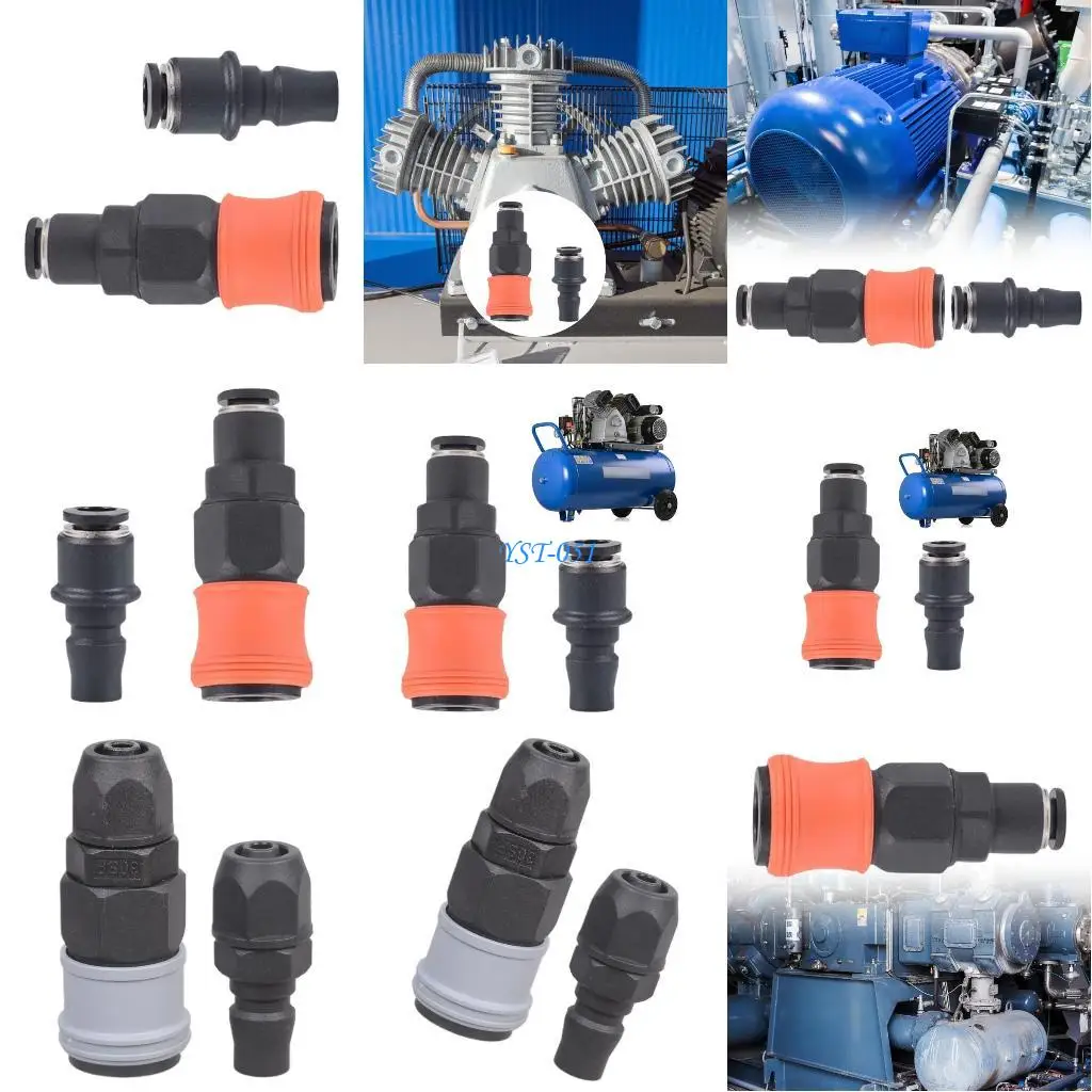 

E15A SelfLocking C Type Quick Connectors Coupling RustProof Steel Ball PVC Housing