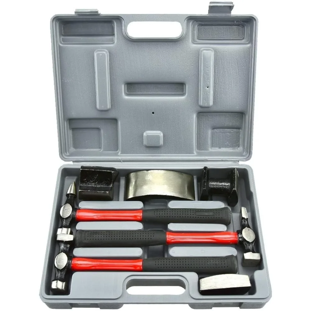 Juego de martillos y muñecas para reparación de carrocería de automóvil de alta resistencia de 7 piezas