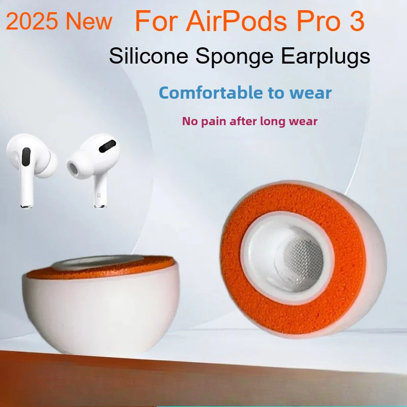 Embouts d'écouteurs en mousse à mémoire de forme pour AirPods Pro 3, coussinets d'oreille en éponge à récupération lente, réduction du bruit, housses d'écouteurs antidérapantes en Silicone