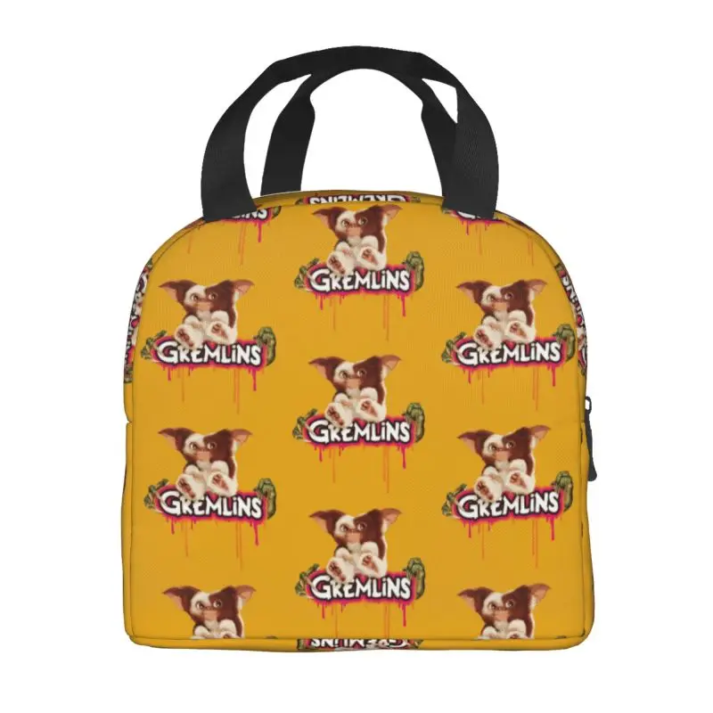 Gremlins Thermal Insulated Lunch Bag Monster Movie Gizmo Mogwai Portable Lunch for Kids School Children Storage Food Box