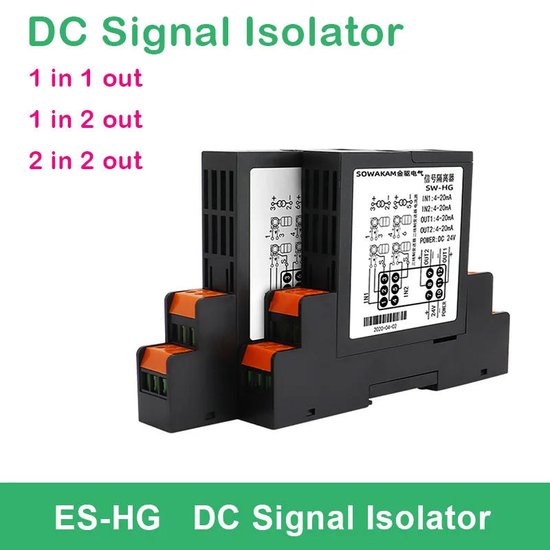 

Plug-in Signal Isolator DC 4 to 20mA Analog Isolator 0-10V Transmitter 60mV 75mV Signal Converter Isolation