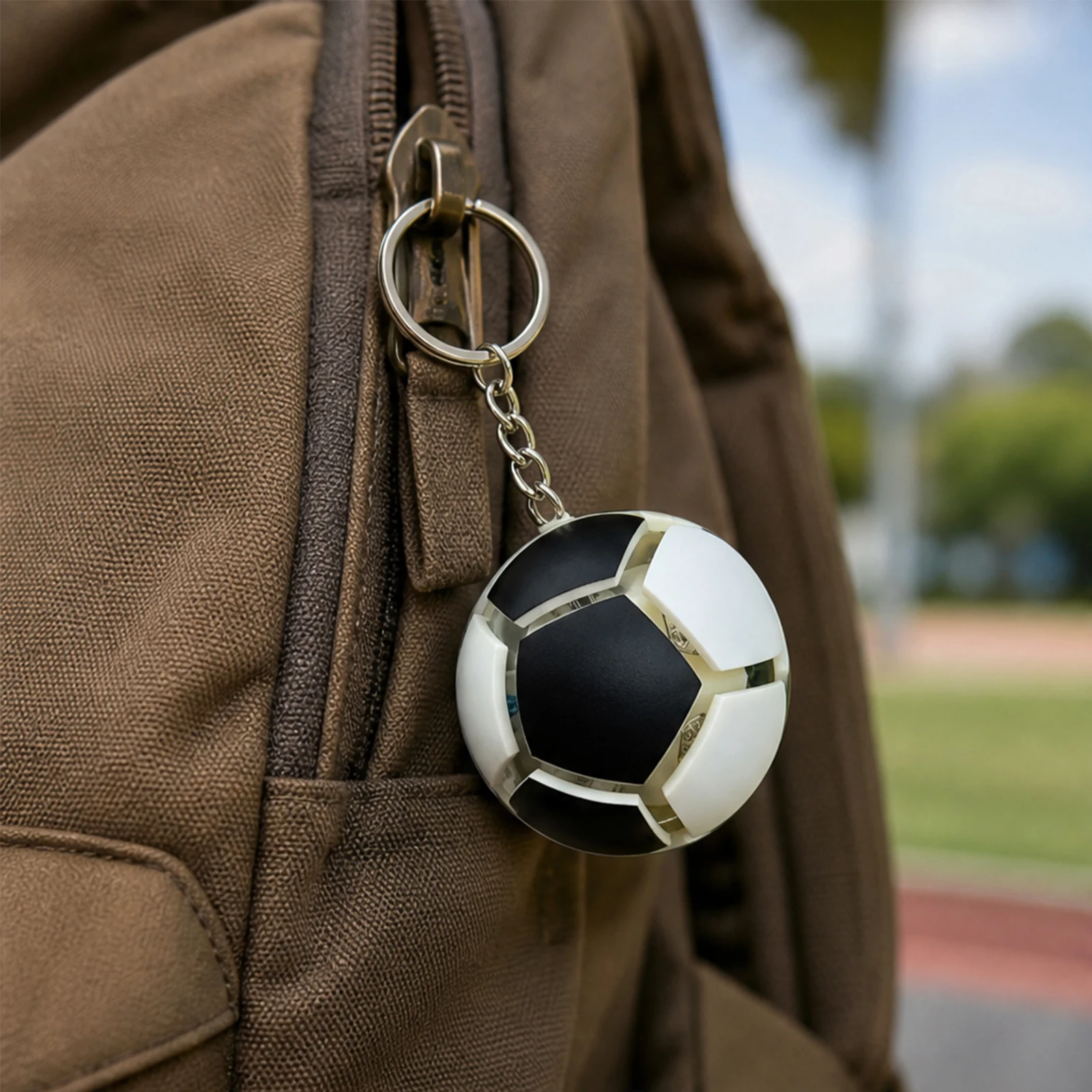 Porte-CléS Fidget Clicker De Football Avec Son Clair, Jouet Anti-Stress LéGer Pour Adultes, Enfants, Sacs à Dos, CléS Et Sacs-image