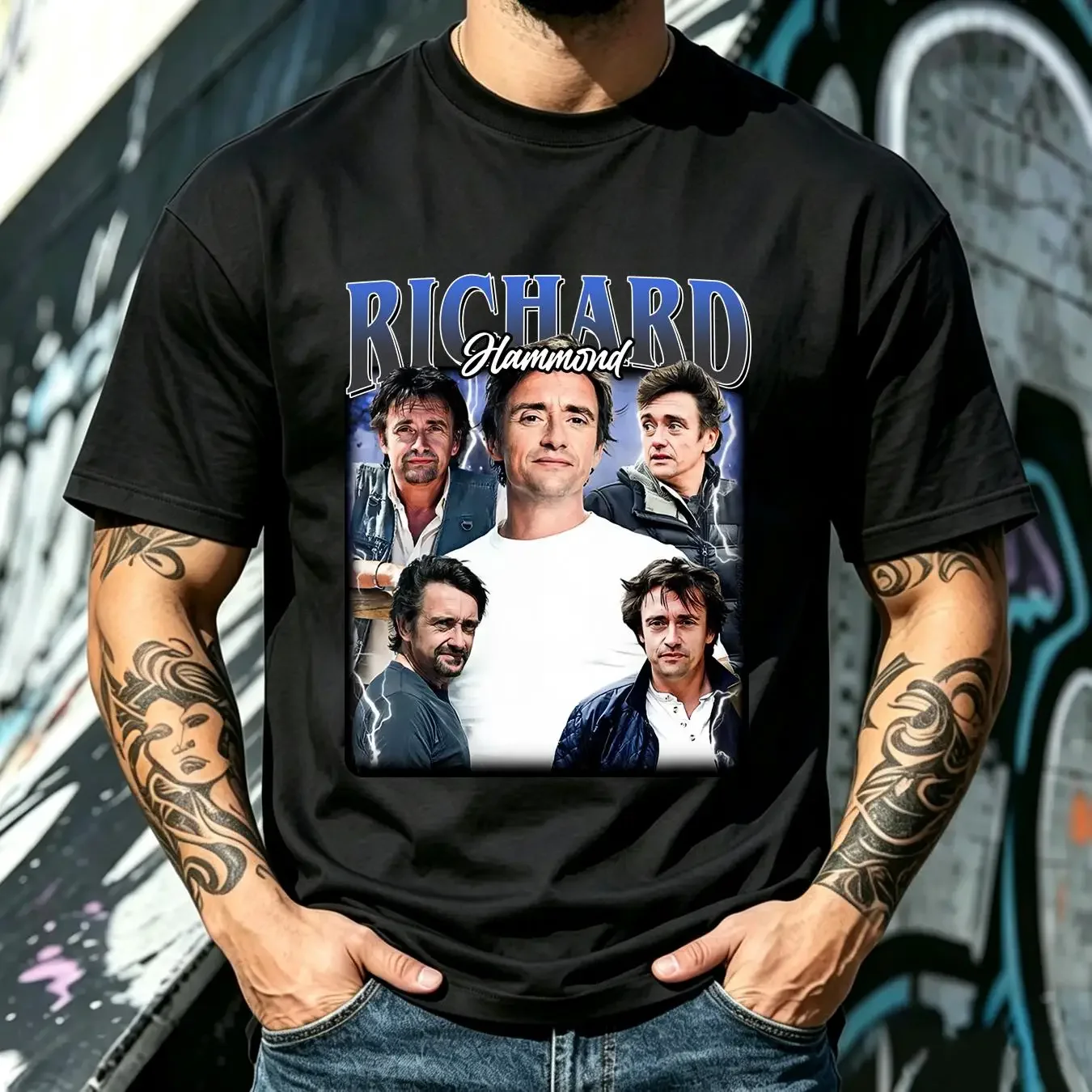washed T Shirt Richard Hammond Softstyle Vintage For Woman and Man long or short sleeves vintage Washed fashion Stylish graphic