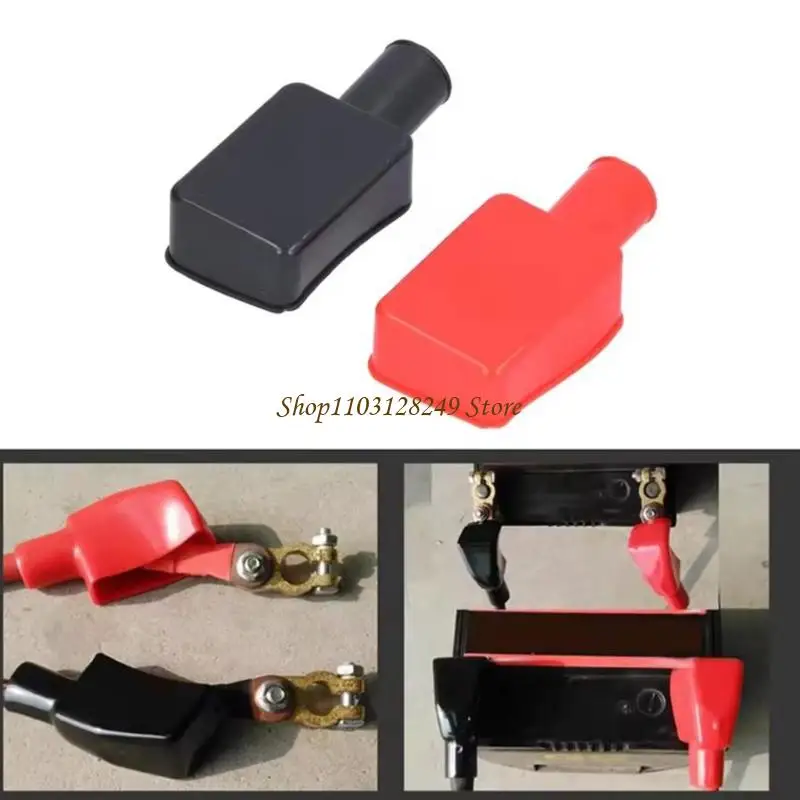 

N5KD Pair Corrosion Resistant Battery Post Protective Sleeves Insulated Dustproof Covers Quick Installation for Automotive